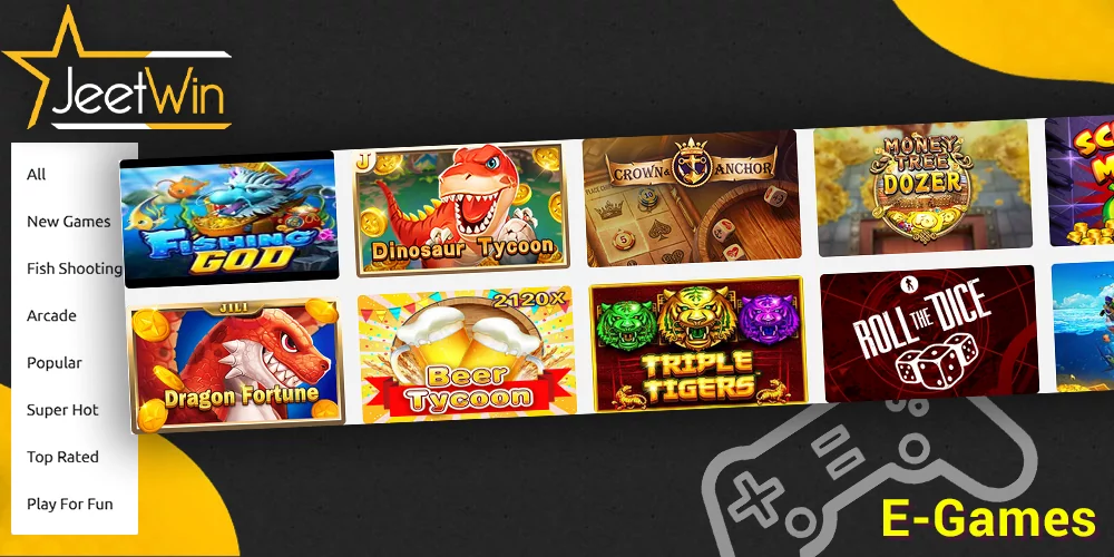 e-games at JeetWin casino