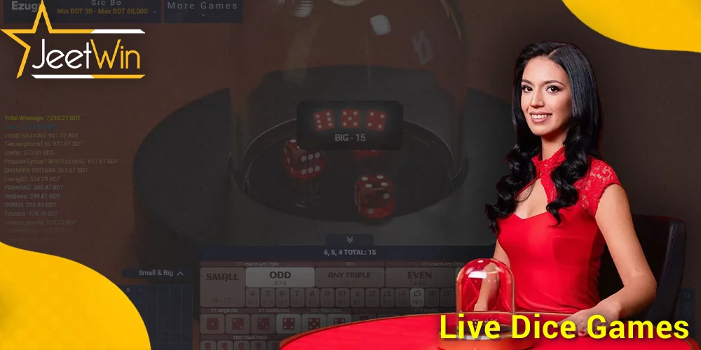 Live Dice Games Sic Bo at JeetWin